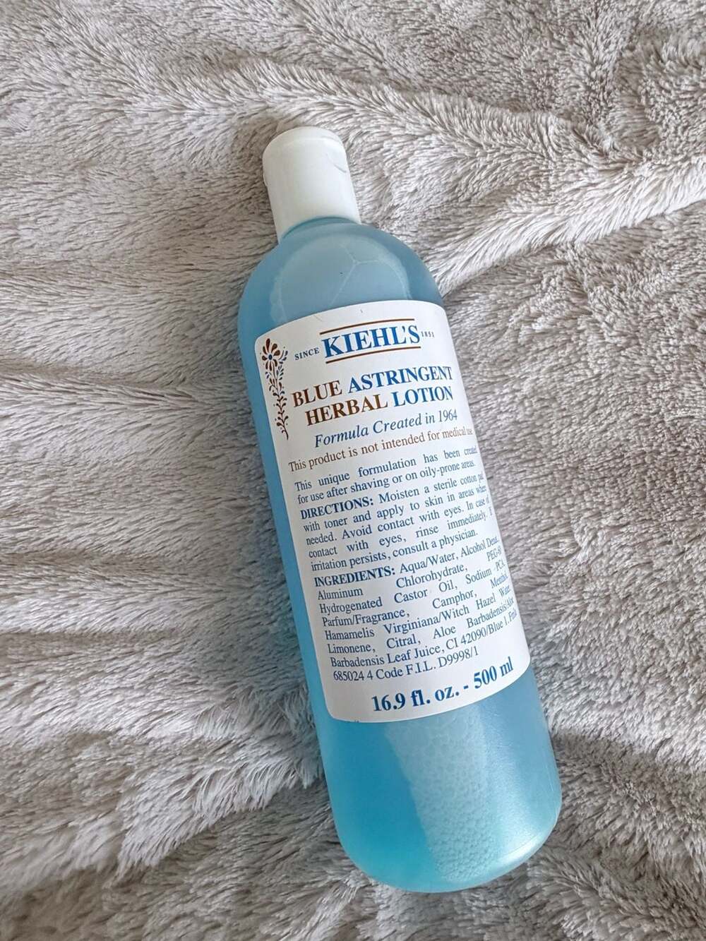 Kiehl's Blue Astringent Herbal Lotion 16.9 fl. oz.